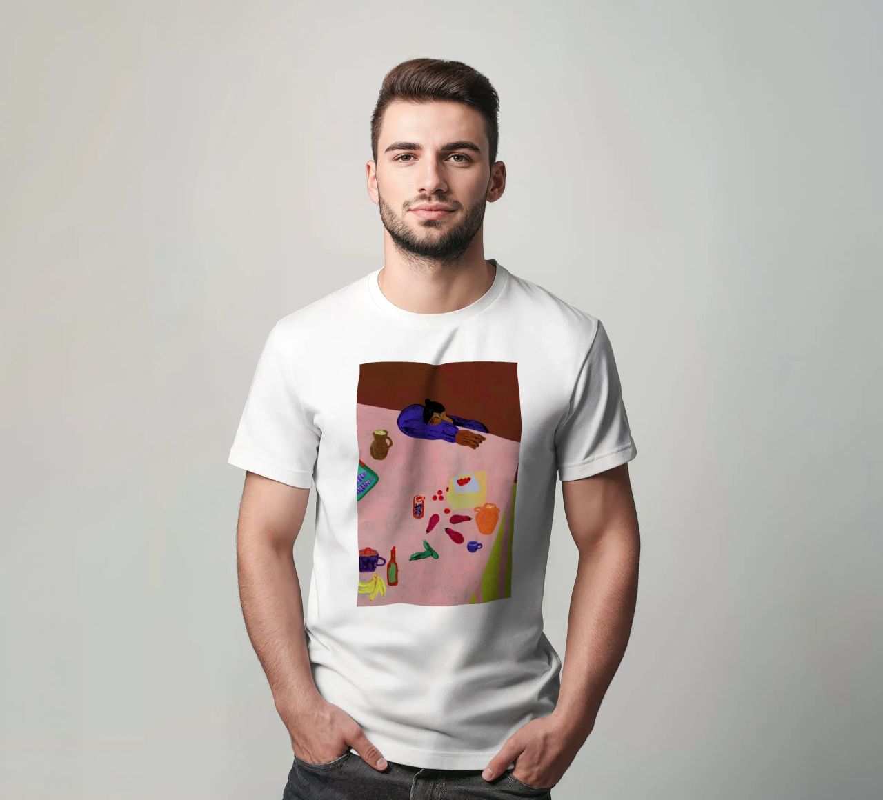 Resting on a Table t-shirt da Nudes and Croissants