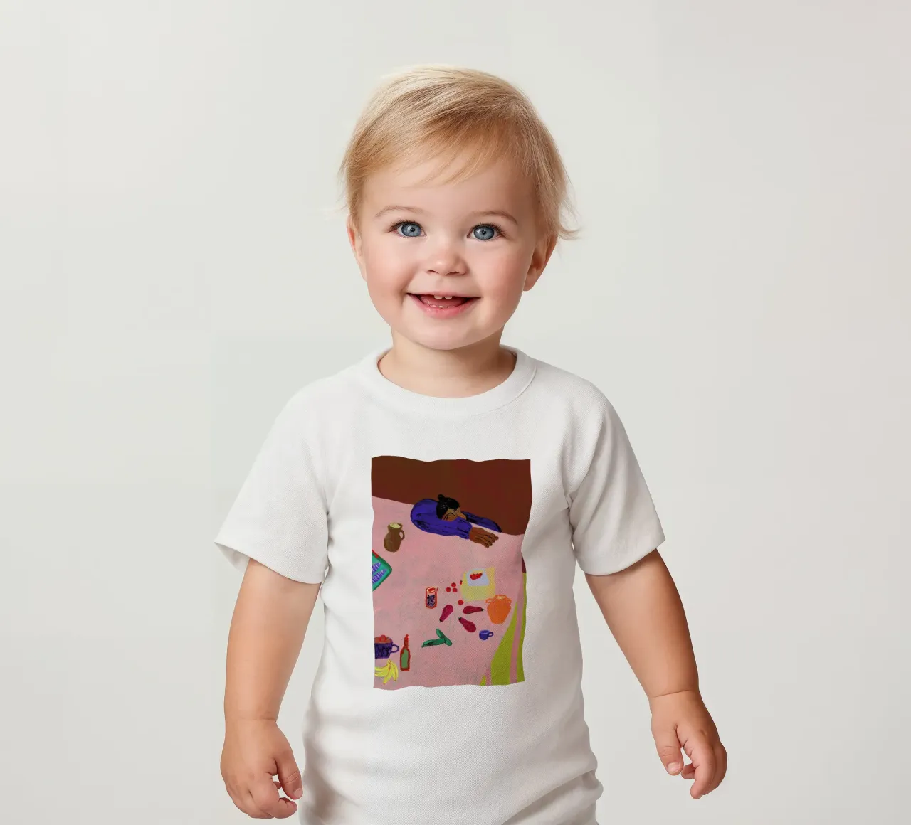 Resting on a Table maglietta neonato da Nudes and Croissants