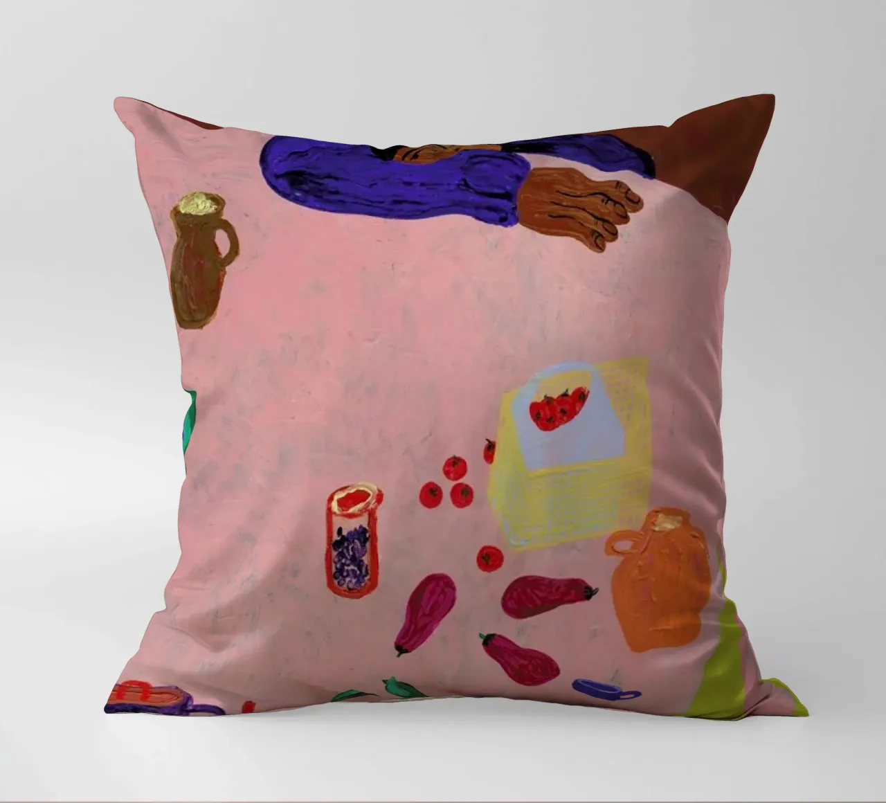 Resting on a Table cuscino da Nudes and Croissants