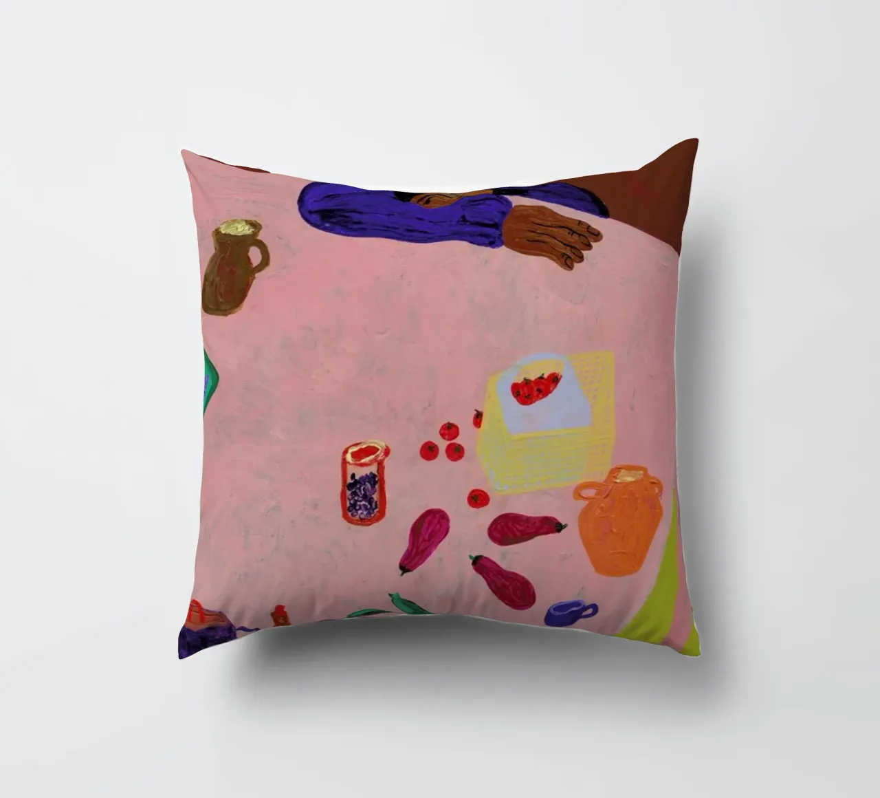 Resting on a Table cuscino da Nudes and Croissants