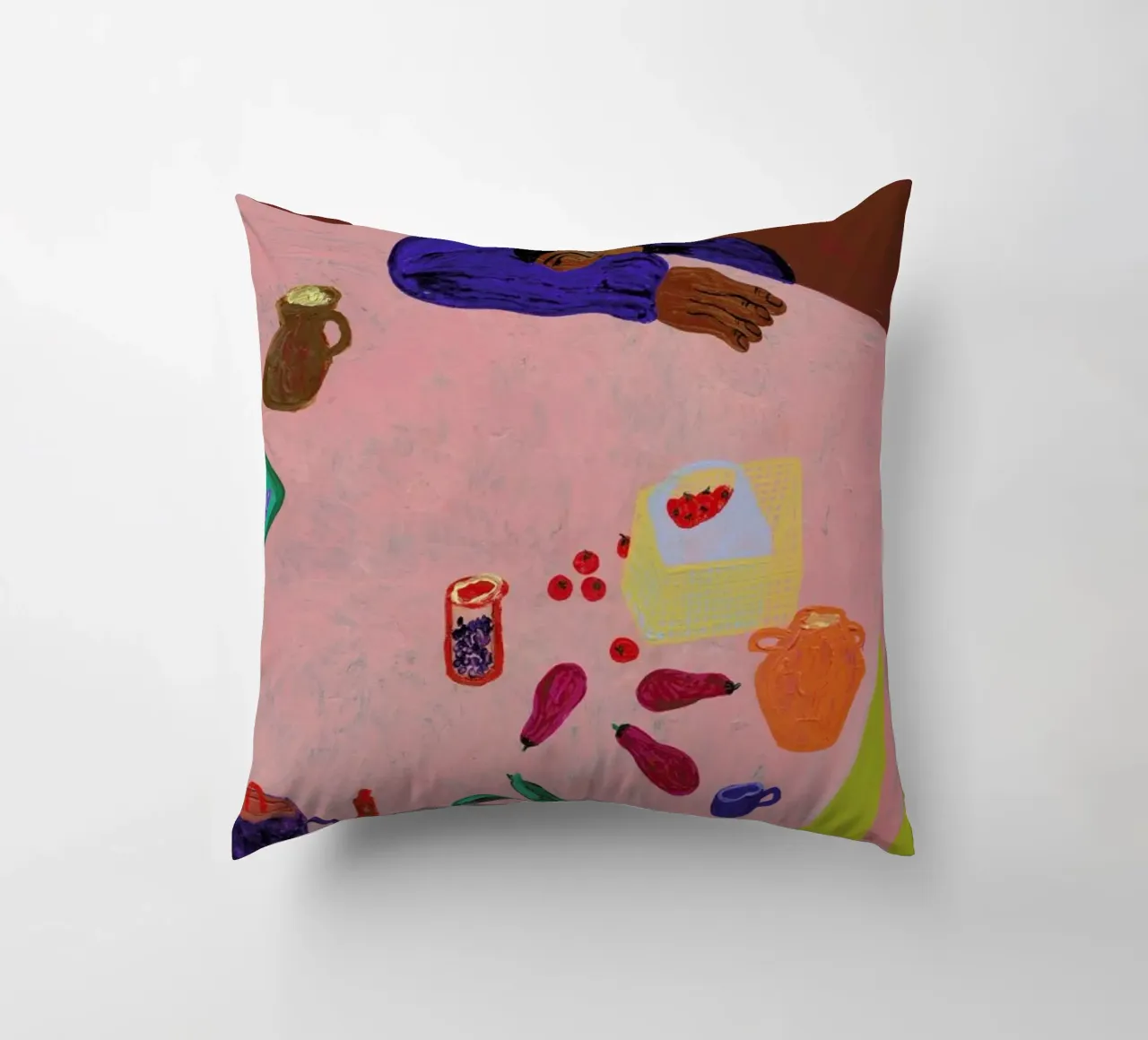 Resting on a Table cuscino da Nudes and Croissants