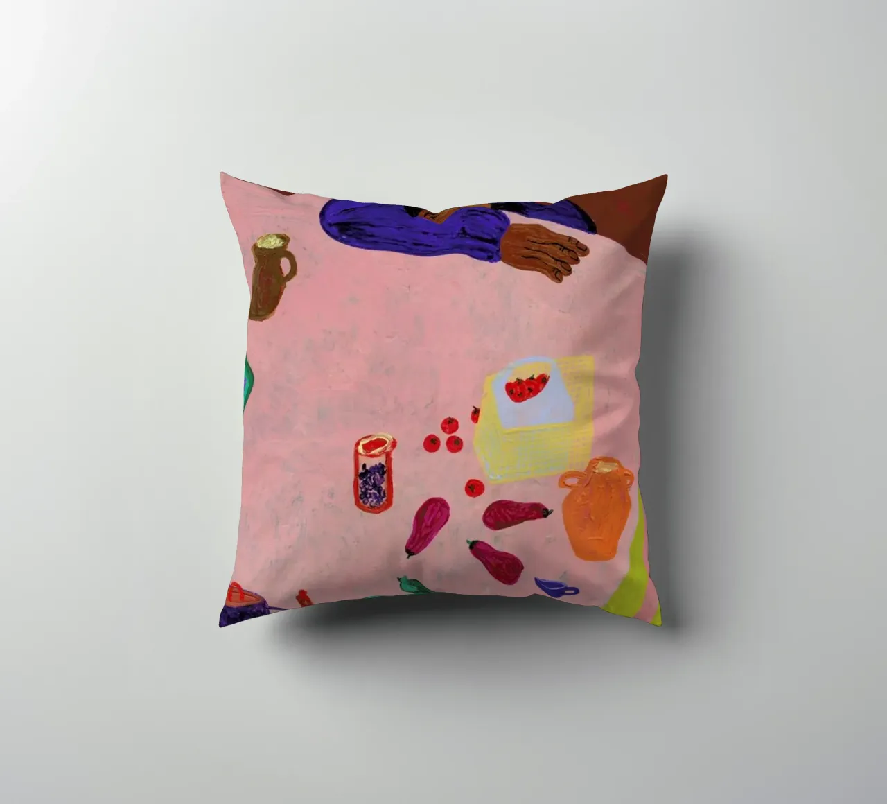 Resting on a Table cuscino da Nudes and Croissants