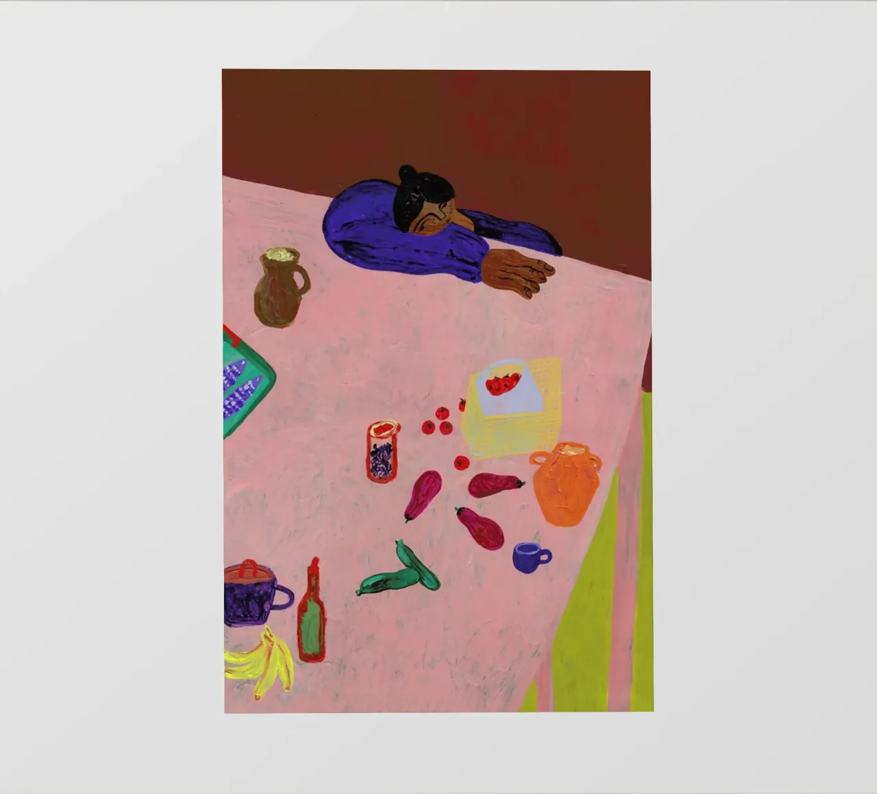 Resting on a Table telo in pvc da Nudes and Croissants