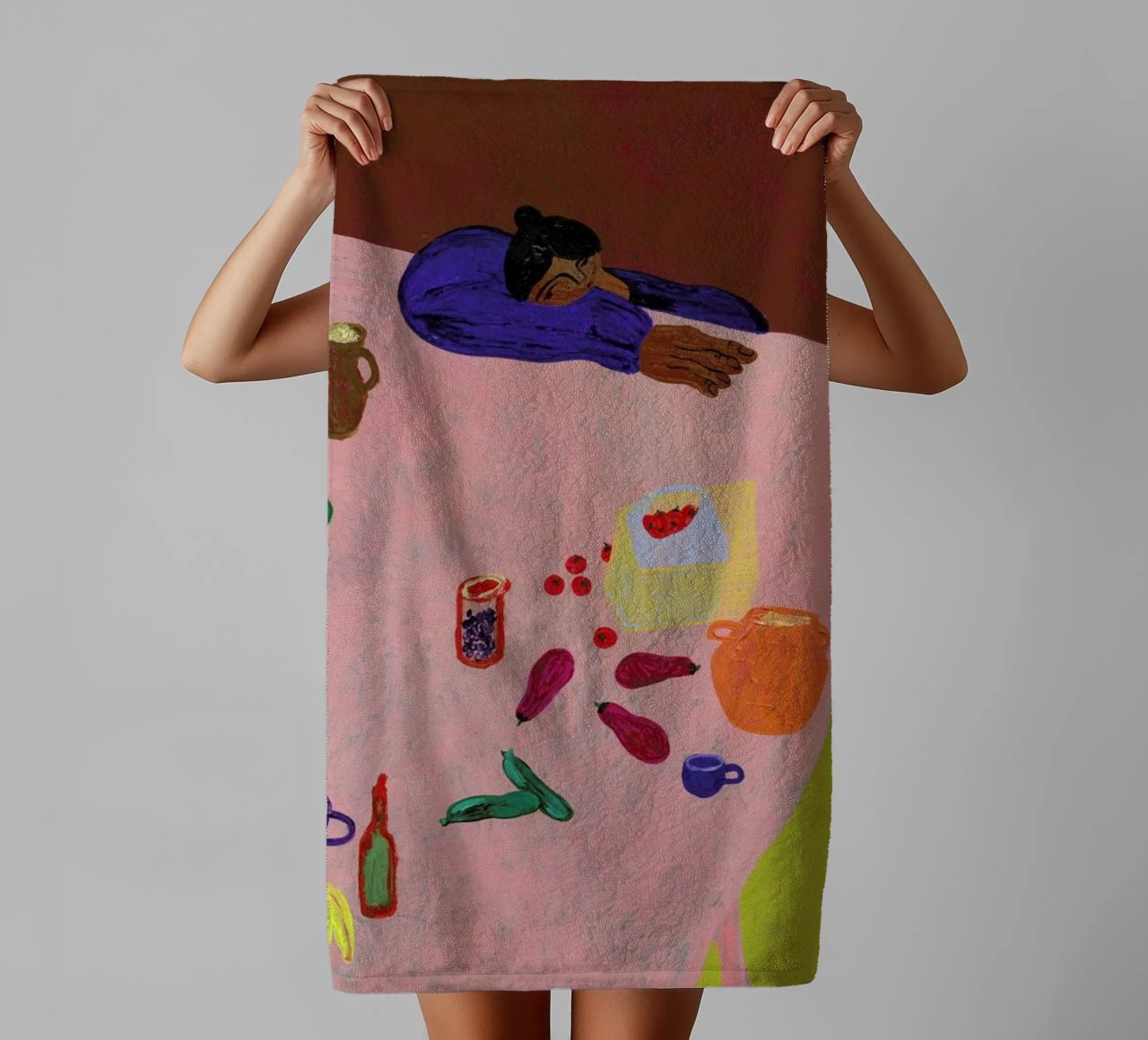 Resting on a Table towel by Nudes and Croissants