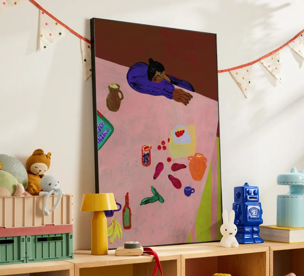 Resting on a Table alluminio dibond da Nudes and Croissants