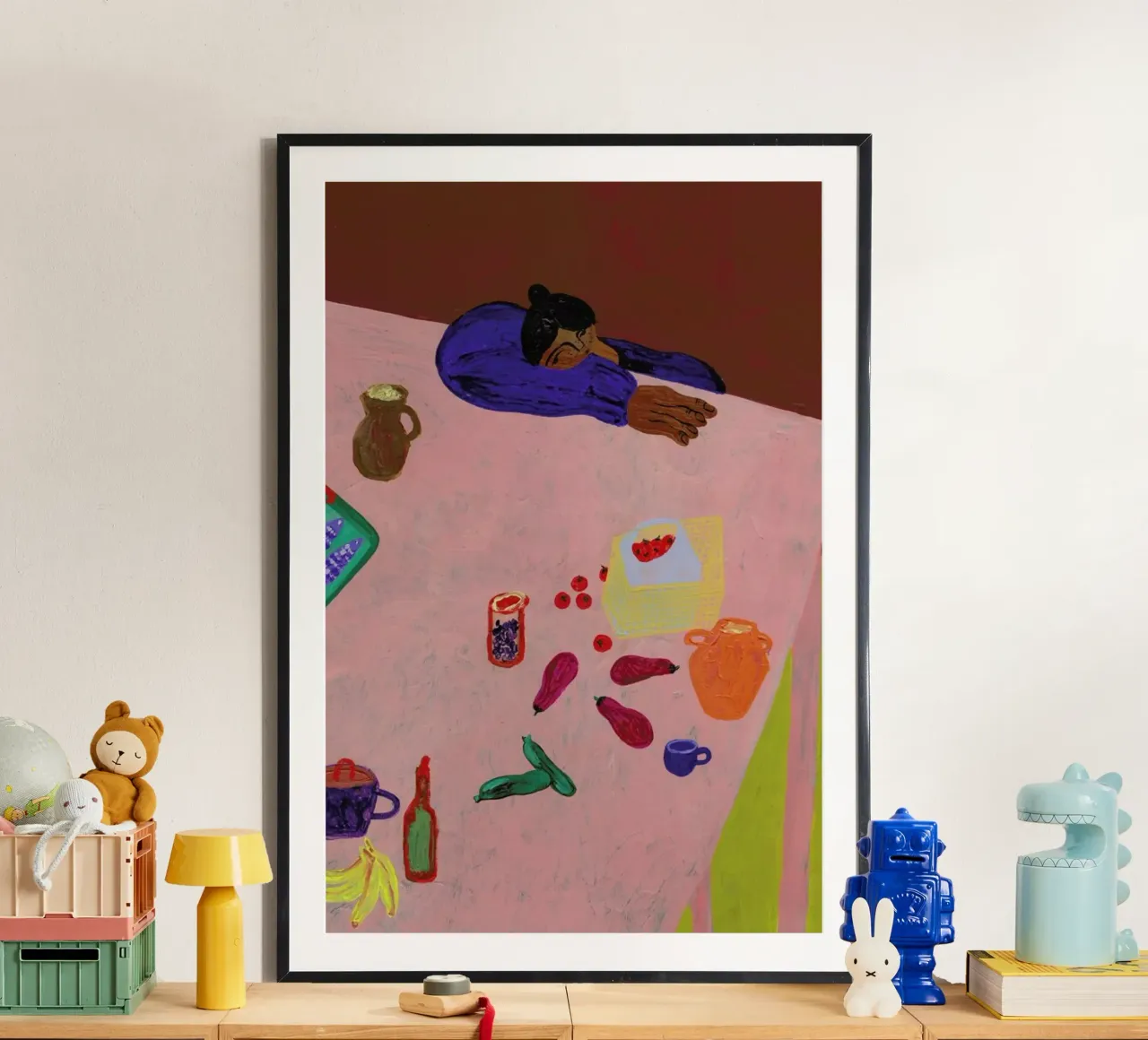 Resting on a Table carta hahnemühle da Nudes and Croissants