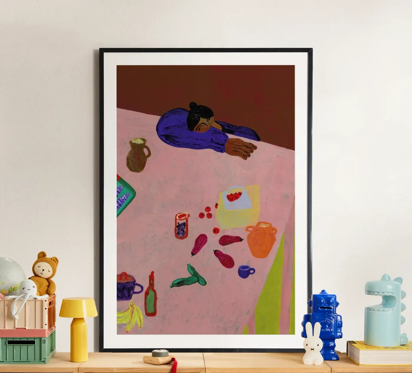 Resting on a Table poster van Nudes and Croissants
