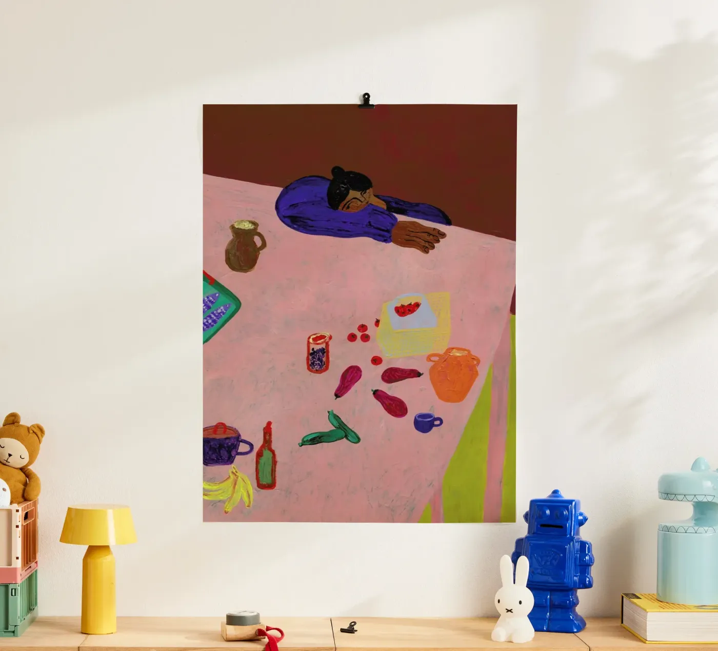 Resting on a Table poster van Nudes and Croissants