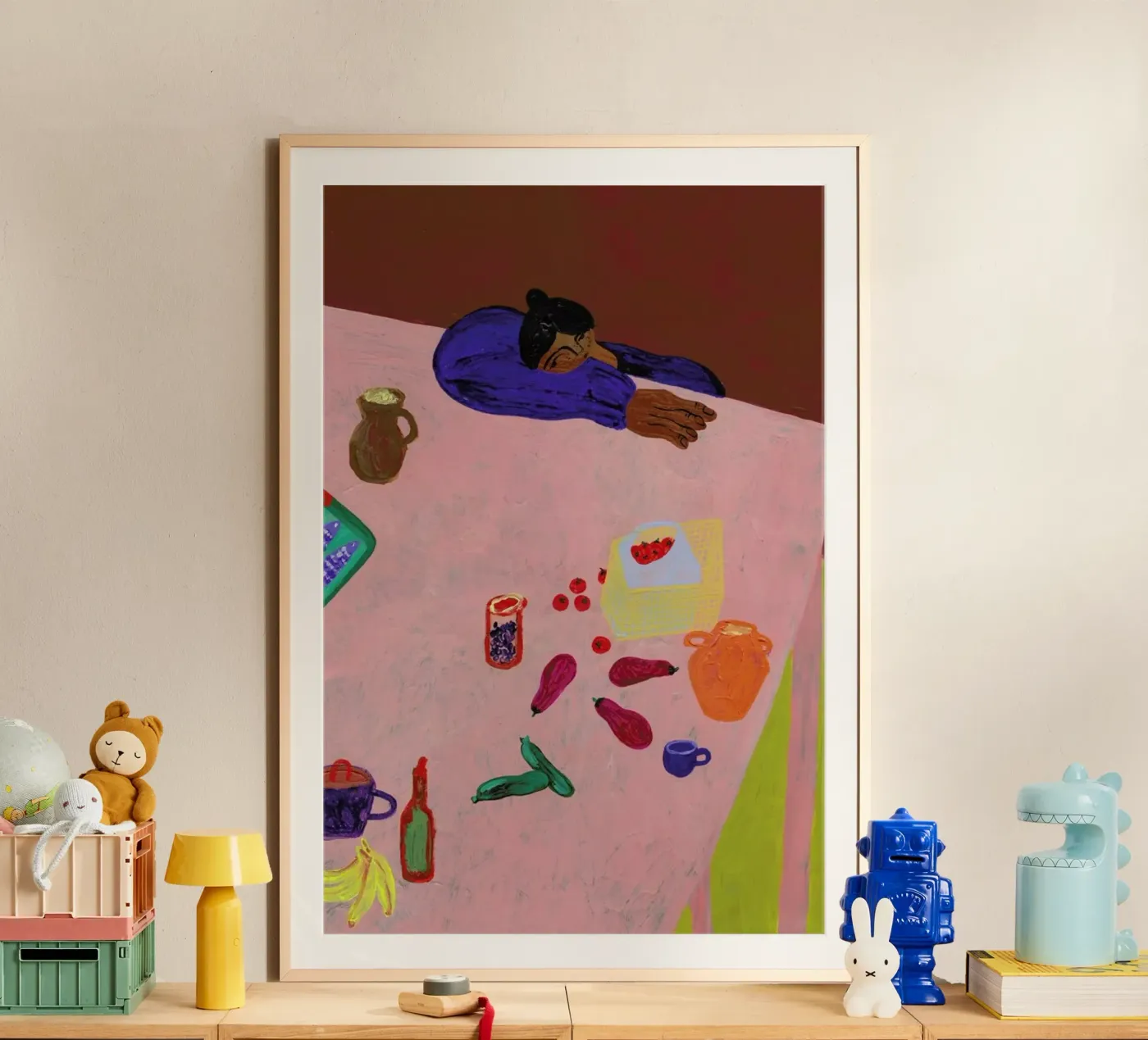 Resting on a Table poster van Nudes and Croissants
