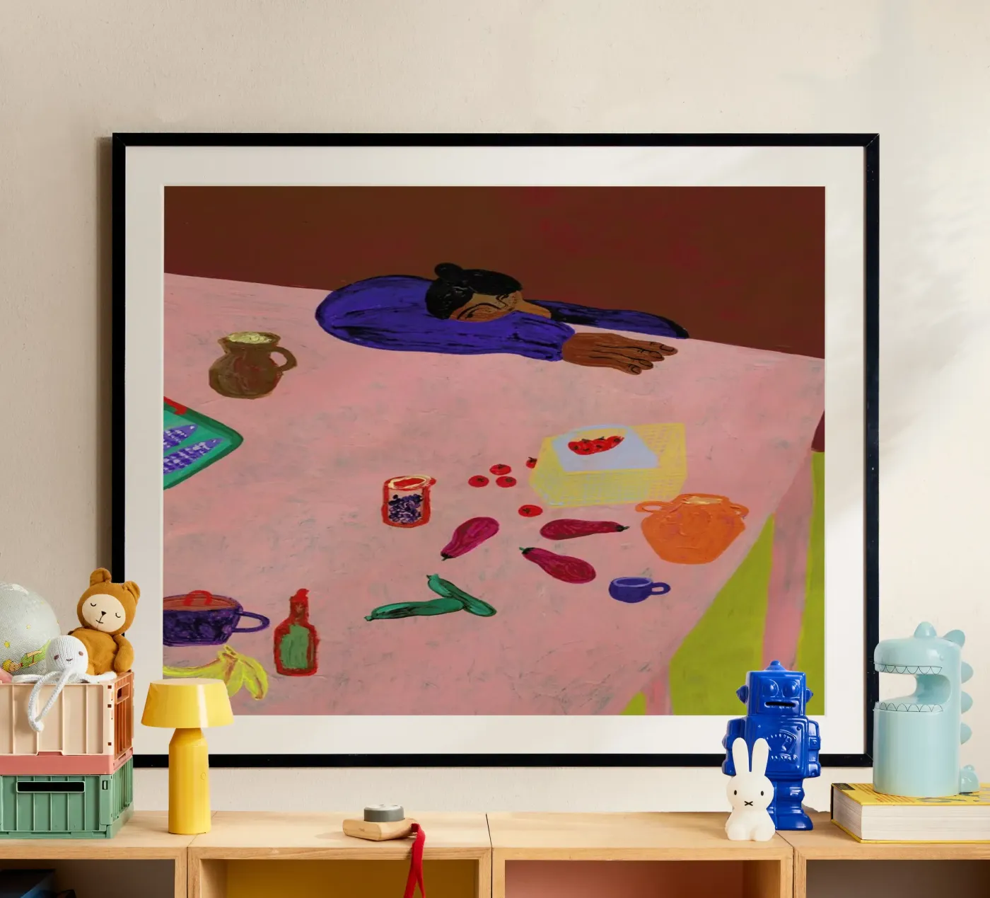 Resting on a Table poster van Nudes and Croissants