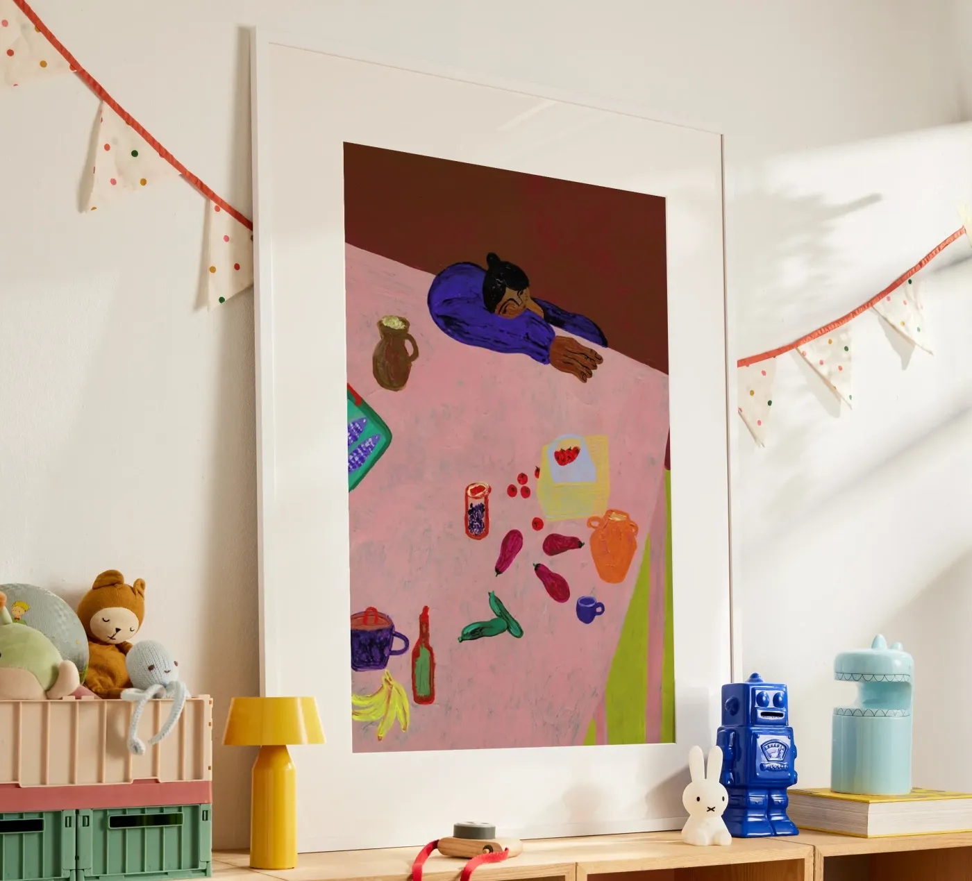 Resting on a Table poster van Nudes and Croissants
