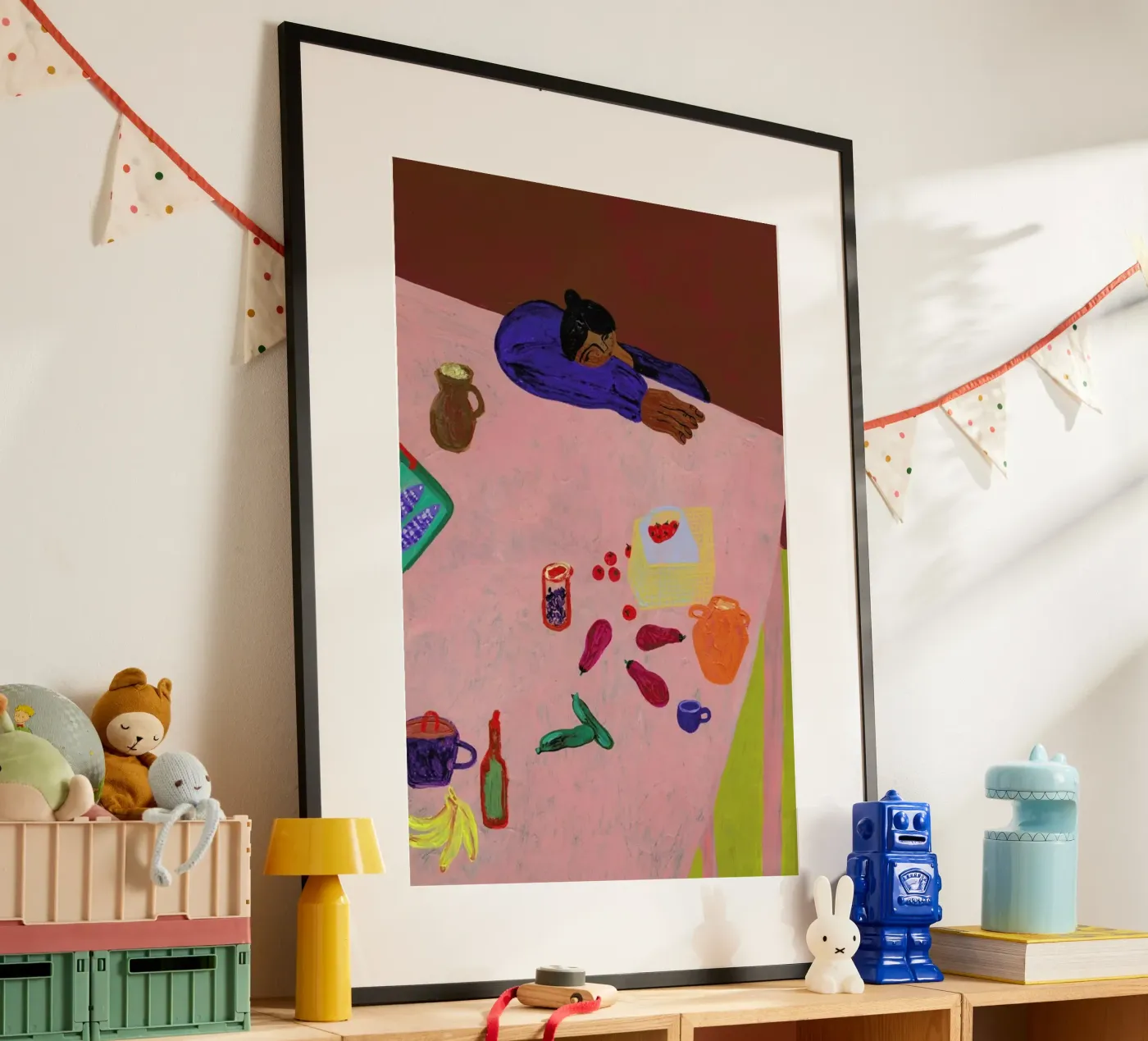 Resting on a Table poster van Nudes and Croissants