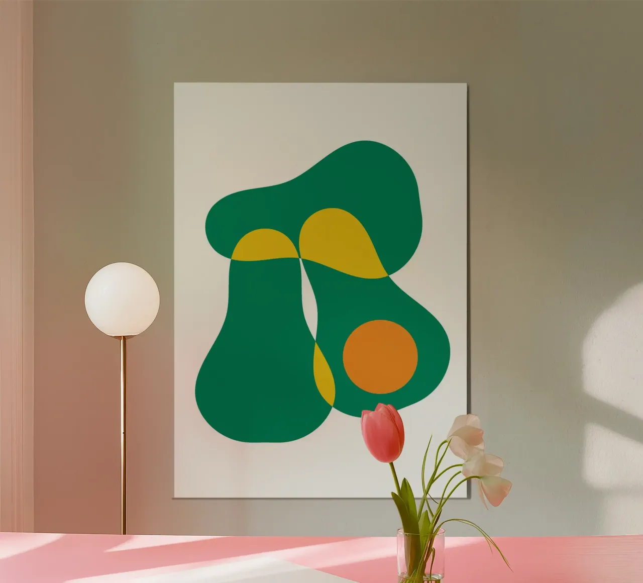 Fetta di avocado Bauhaus poster con telaio in alluminio da Family Bauhaus Art