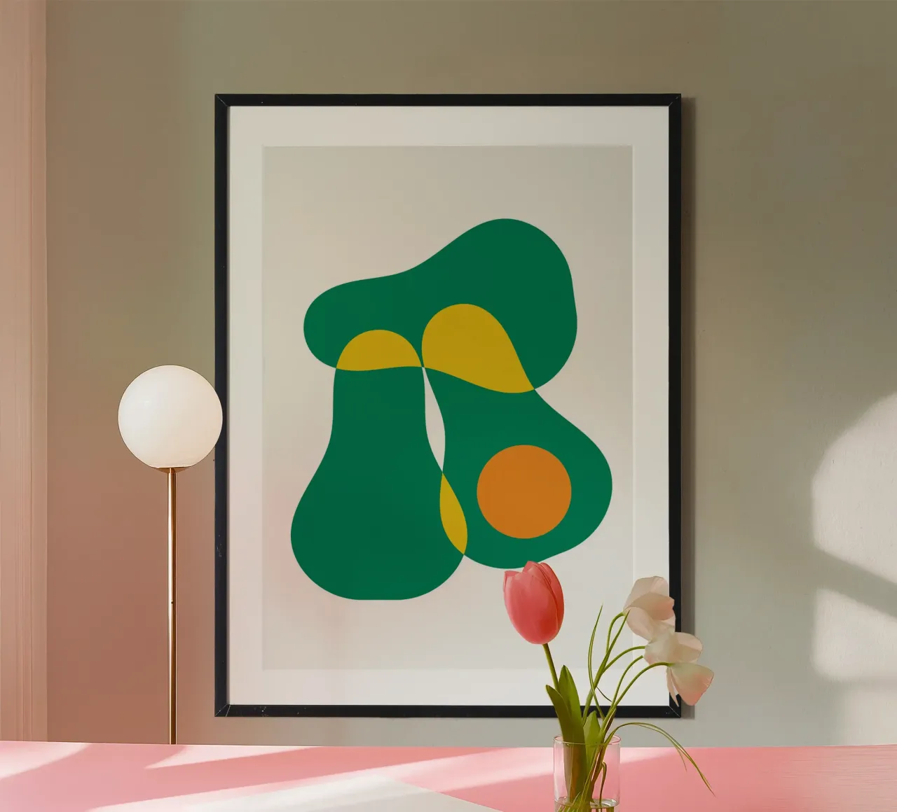 Fetta di avocado Bauhaus poster con telaio in alluminio da Family Bauhaus Art