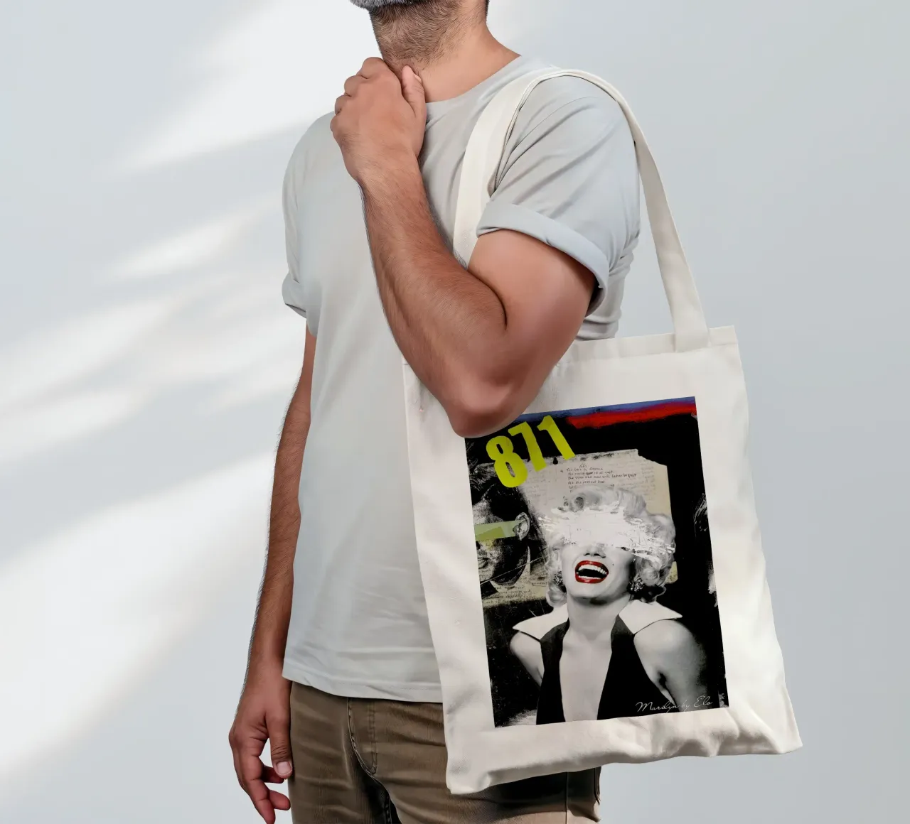 Public Figures: Marilyn tote bag by Elo Marc