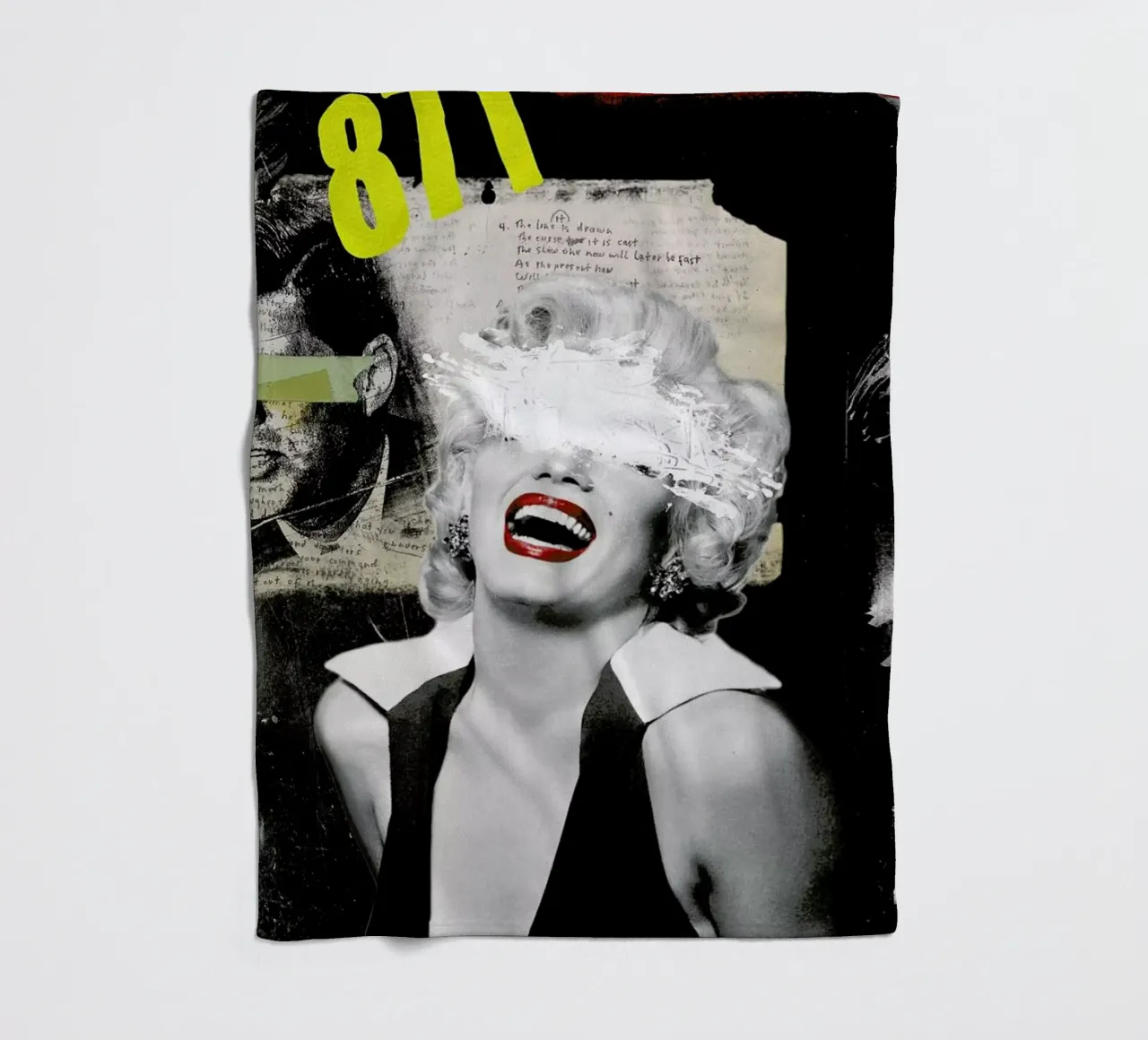 Public Figures: Marilyn fleece blanket by Elo Marc
