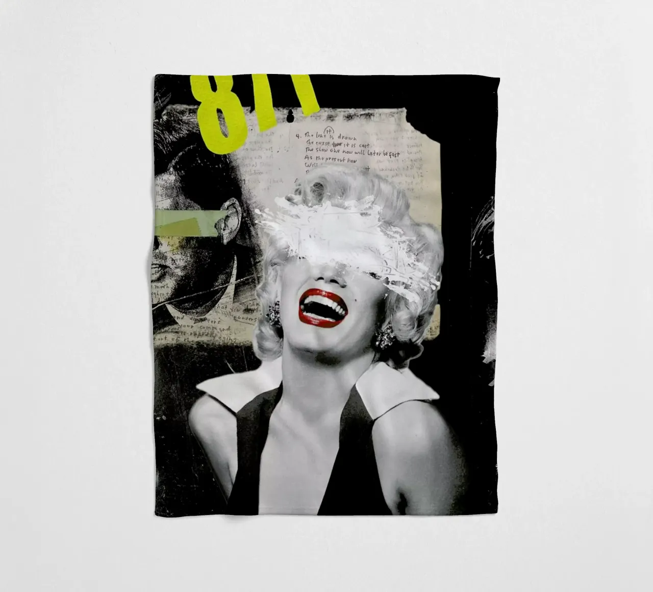Public Figures: Marilyn fleece blanket by Elo Marc