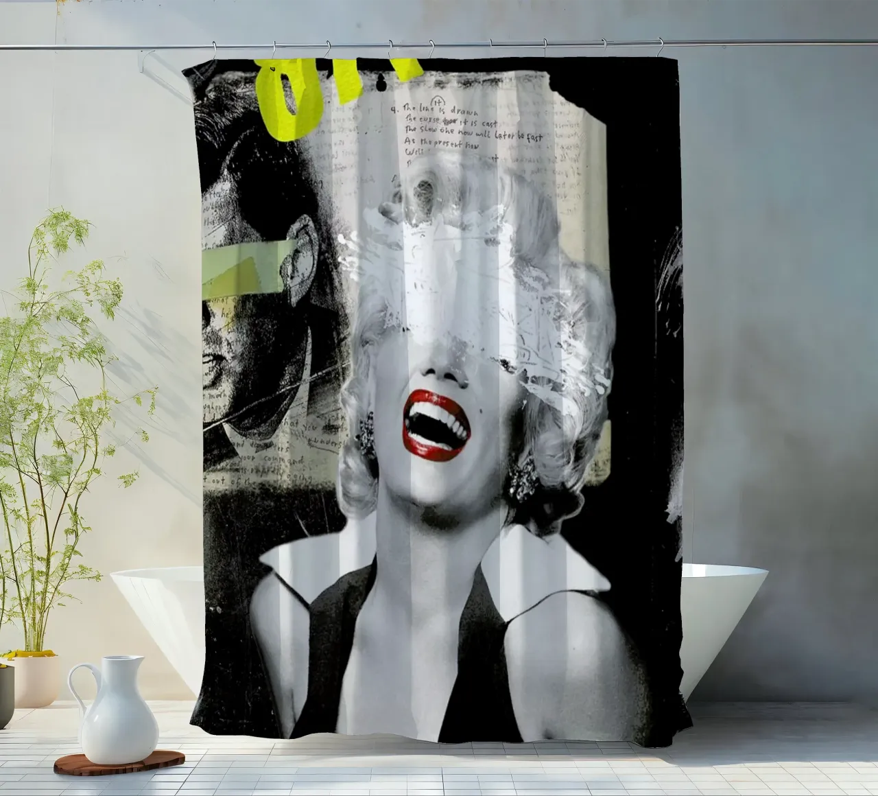 Public Figures: Marilyn shower curtain by Elo Marc