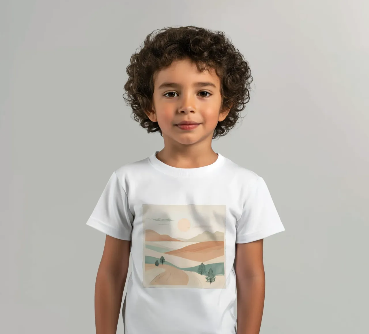 minimalist elements desert kids t-shirt by cofa home