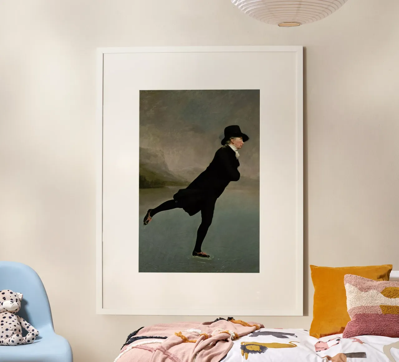 Raeburn - The Skating Minister poster con telaio in legno da Vintage by JUNIQE
