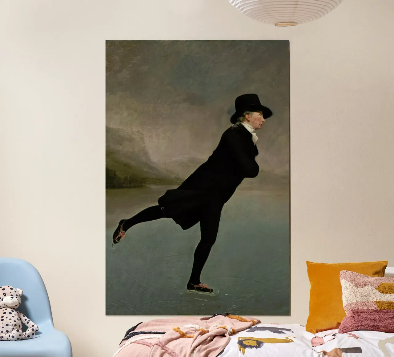 Raeburn - The Skating Minister poster con telaio in legno da Vintage by JUNIQE
