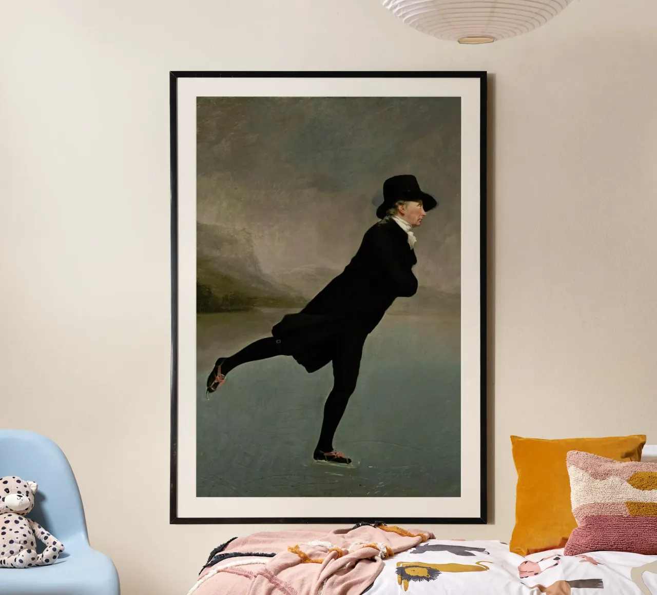 Raeburn - The Skating Minister poster con telaio in legno da Vintage by JUNIQE