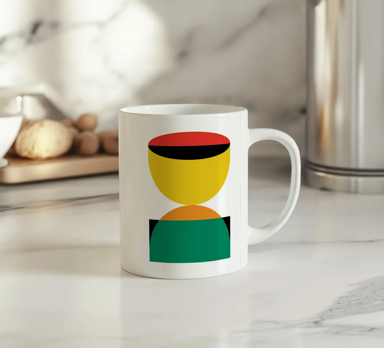 Geometria a clessidra Bauhaus tazza in ceramica da Family Bauhaus Art