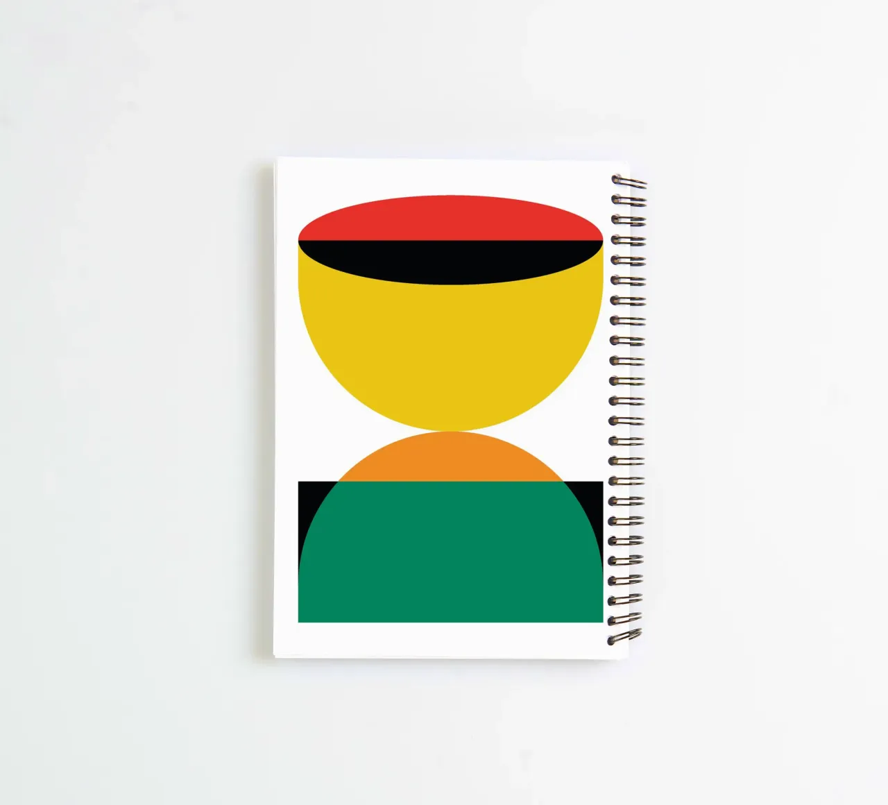 Bauhaus Hourglass Geometry spiral notebook by Family Bauhaus Art