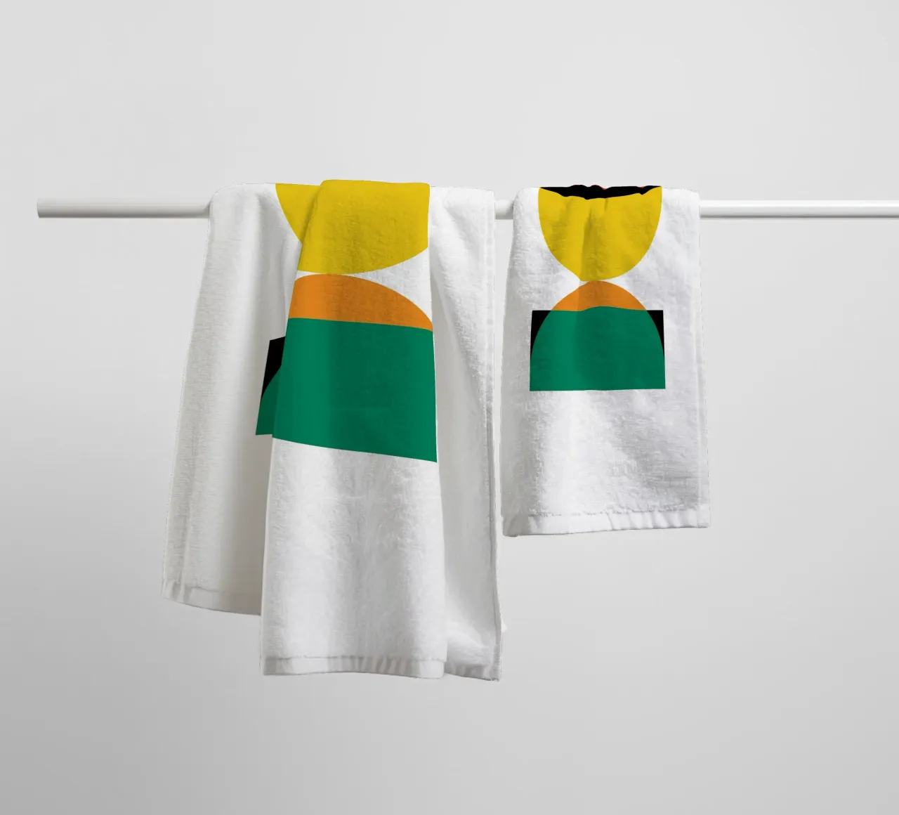 Geometria a clessidra Bauhaus asciugamano da bagno da Family Bauhaus Art