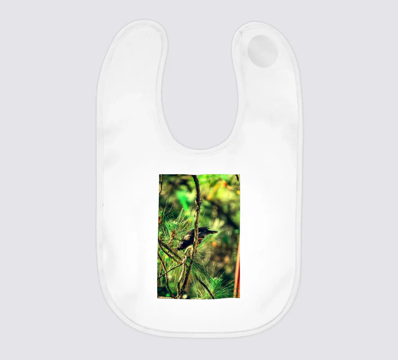 forest greenery bird baby bib by animal story home