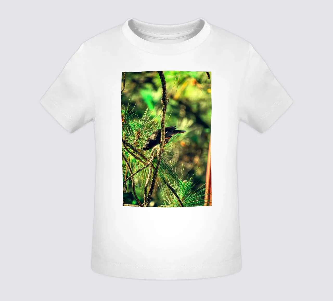 bosgroen vogel baby t-shirt van animal story home