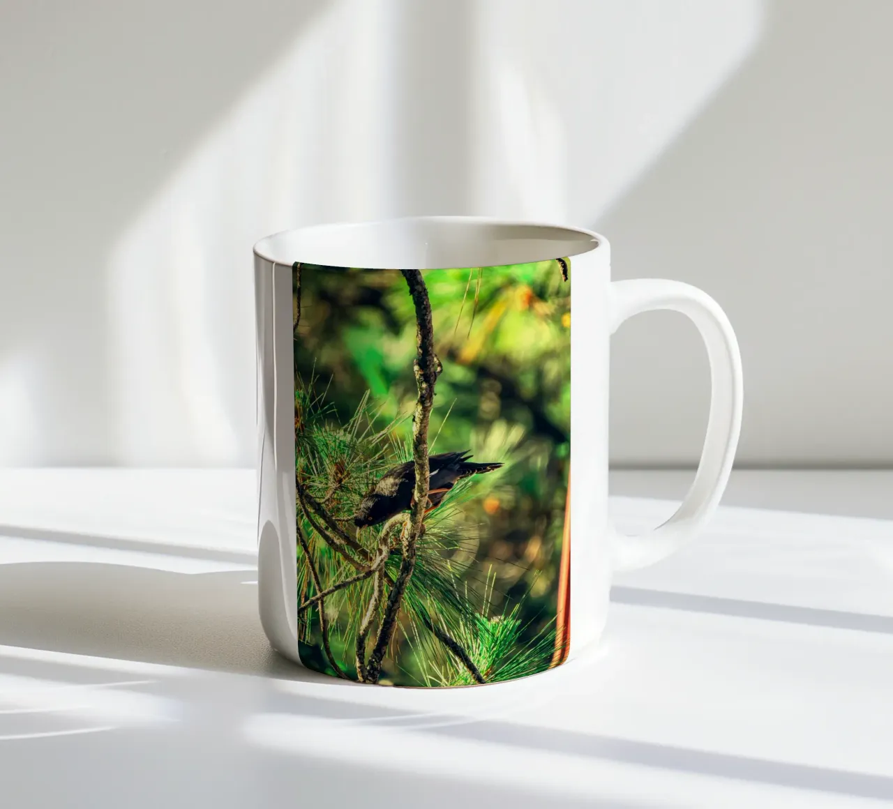 forest greenery bird ceramic mug by animal story home