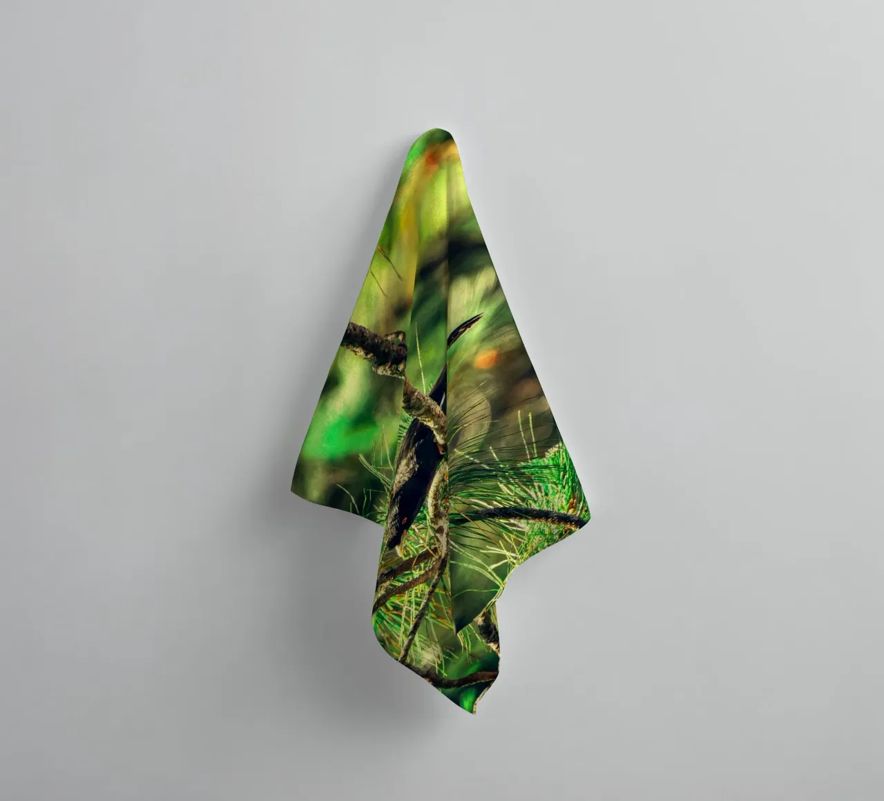 forest greenery bird towel by animal story home