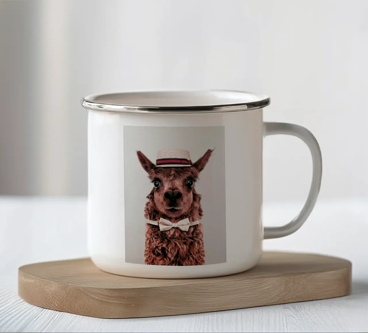 Alpaca tazza in smalto da Wouter Rikken