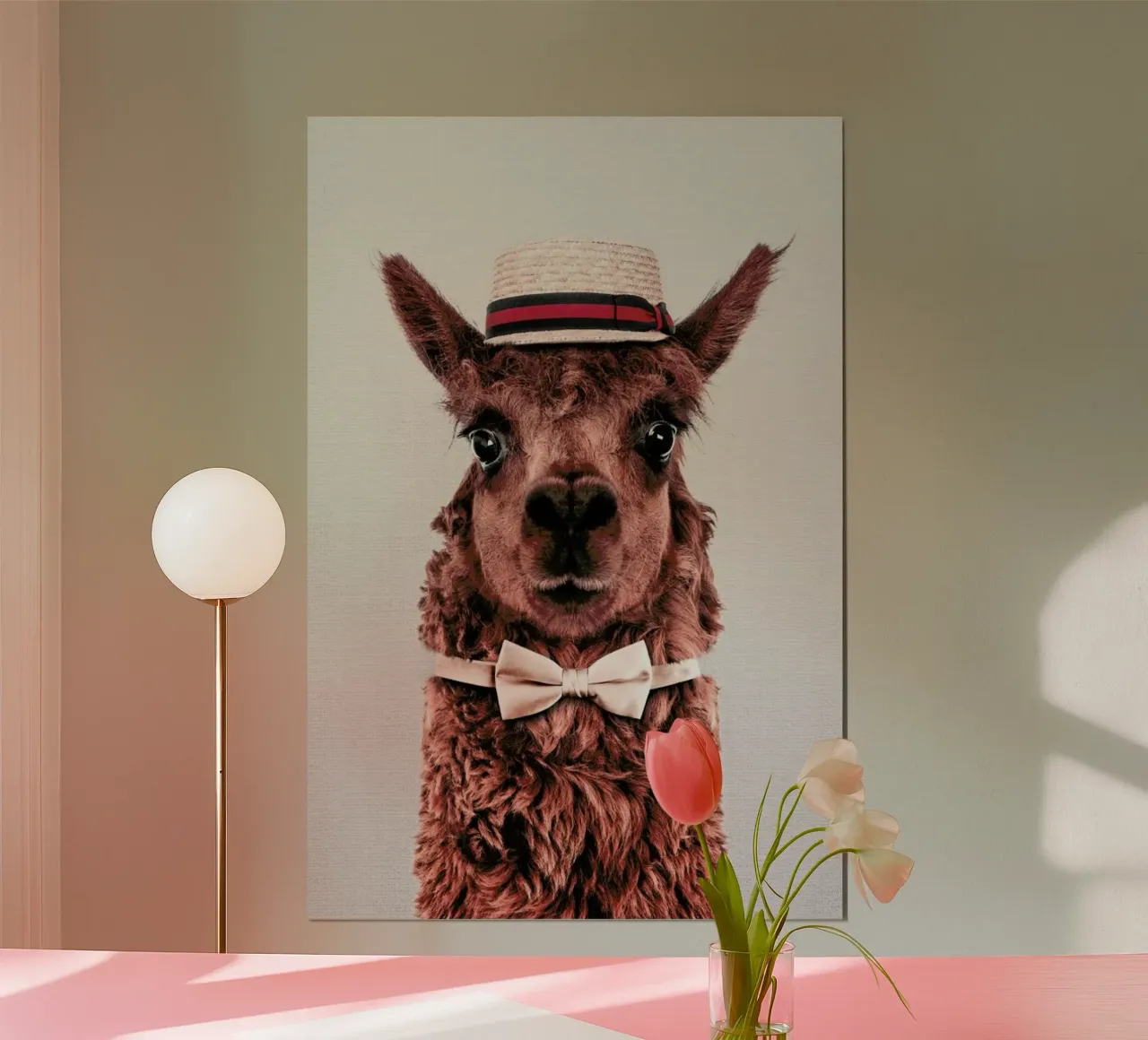 Alpaca poster con telaio in legno da Wouter Rikken