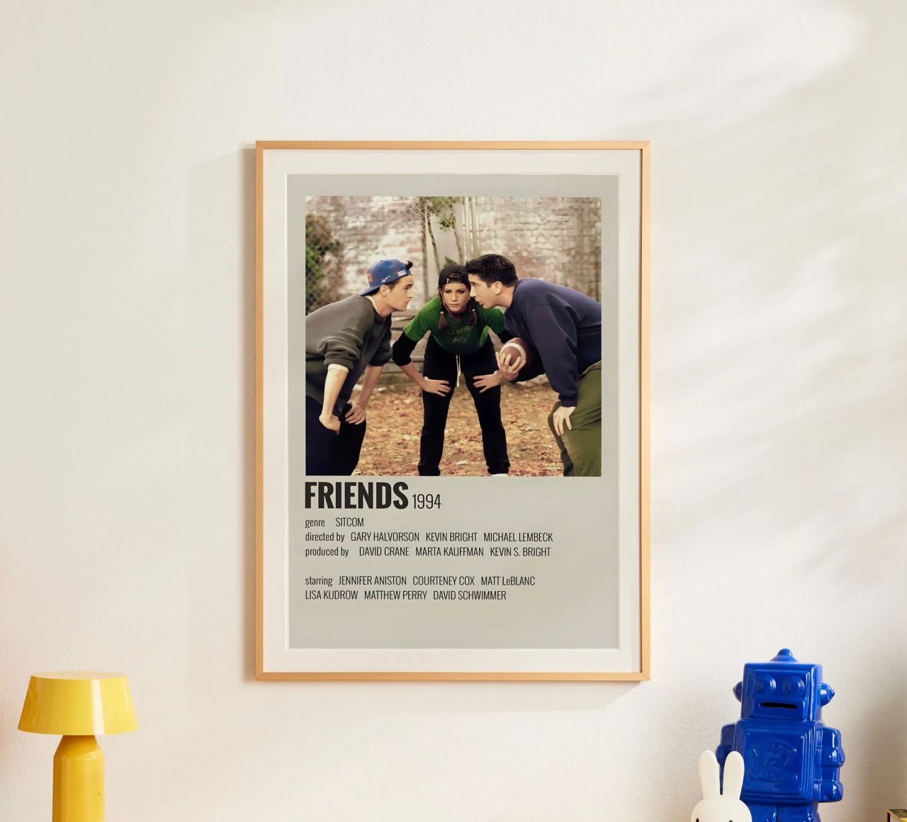 FRIENDS 1994 poster con marco de madera de MVFminimalist