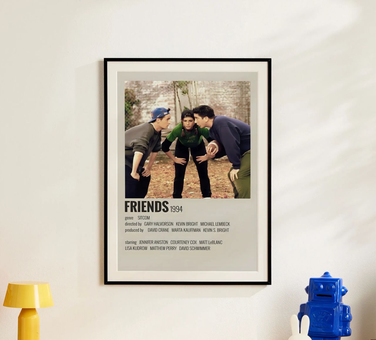 FRIENDS 1994 poster con marco de madera de MVFminimalist