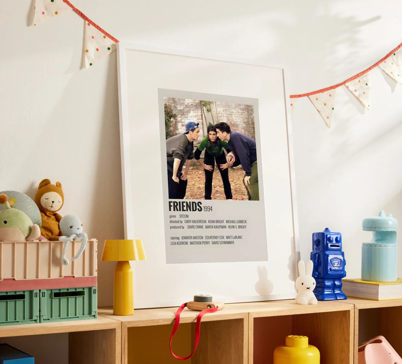 FRIENDS 1994 poster con marco de madera de MVFminimalist