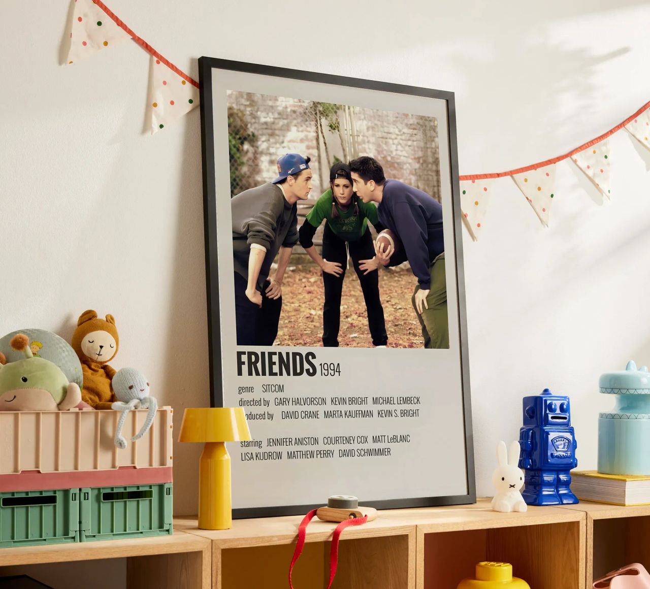 FRIENDS 1994 poster con marco de madera de MVFminimalist