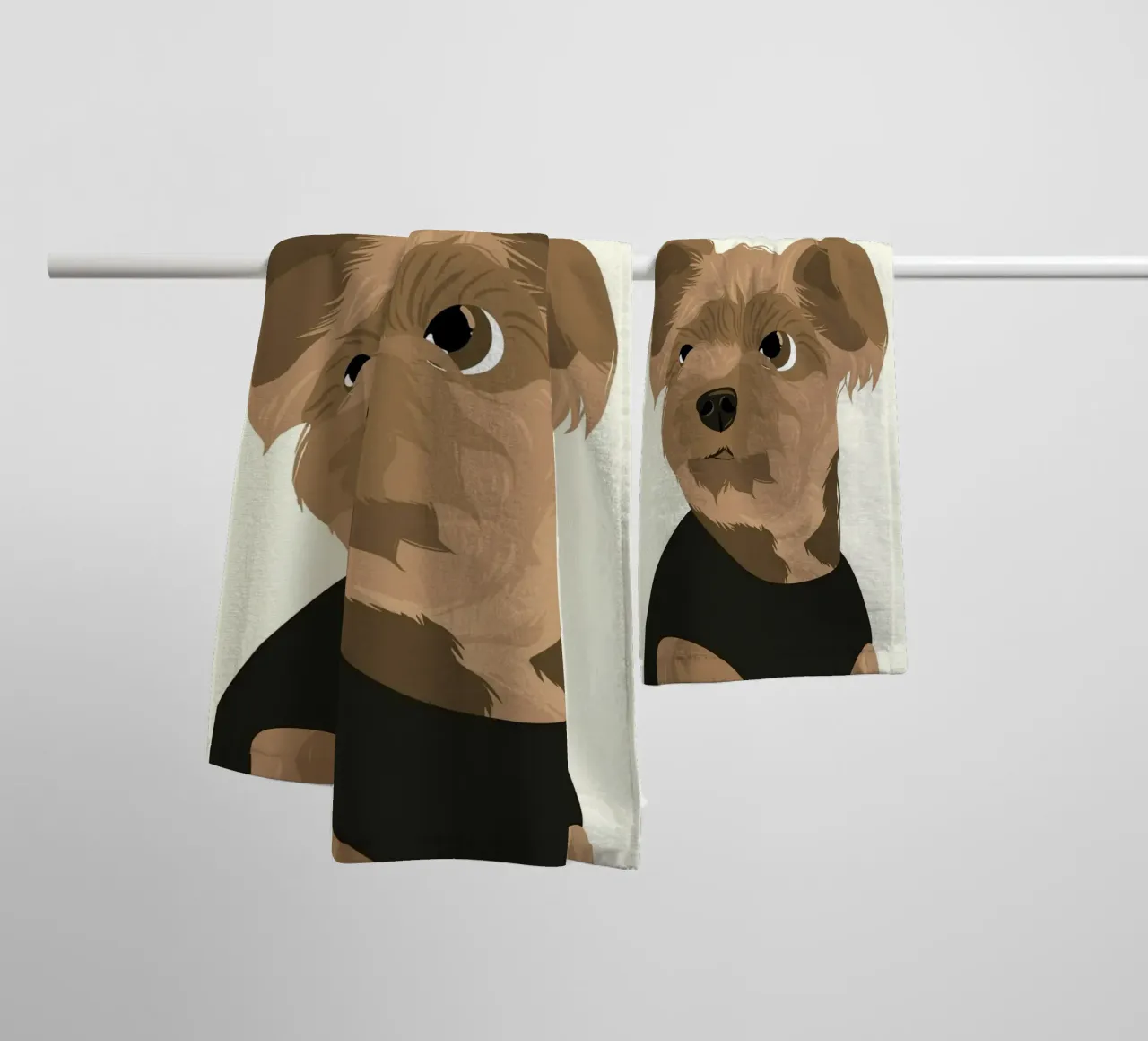 ritratto di cane asciugamano da bagno da animal story home