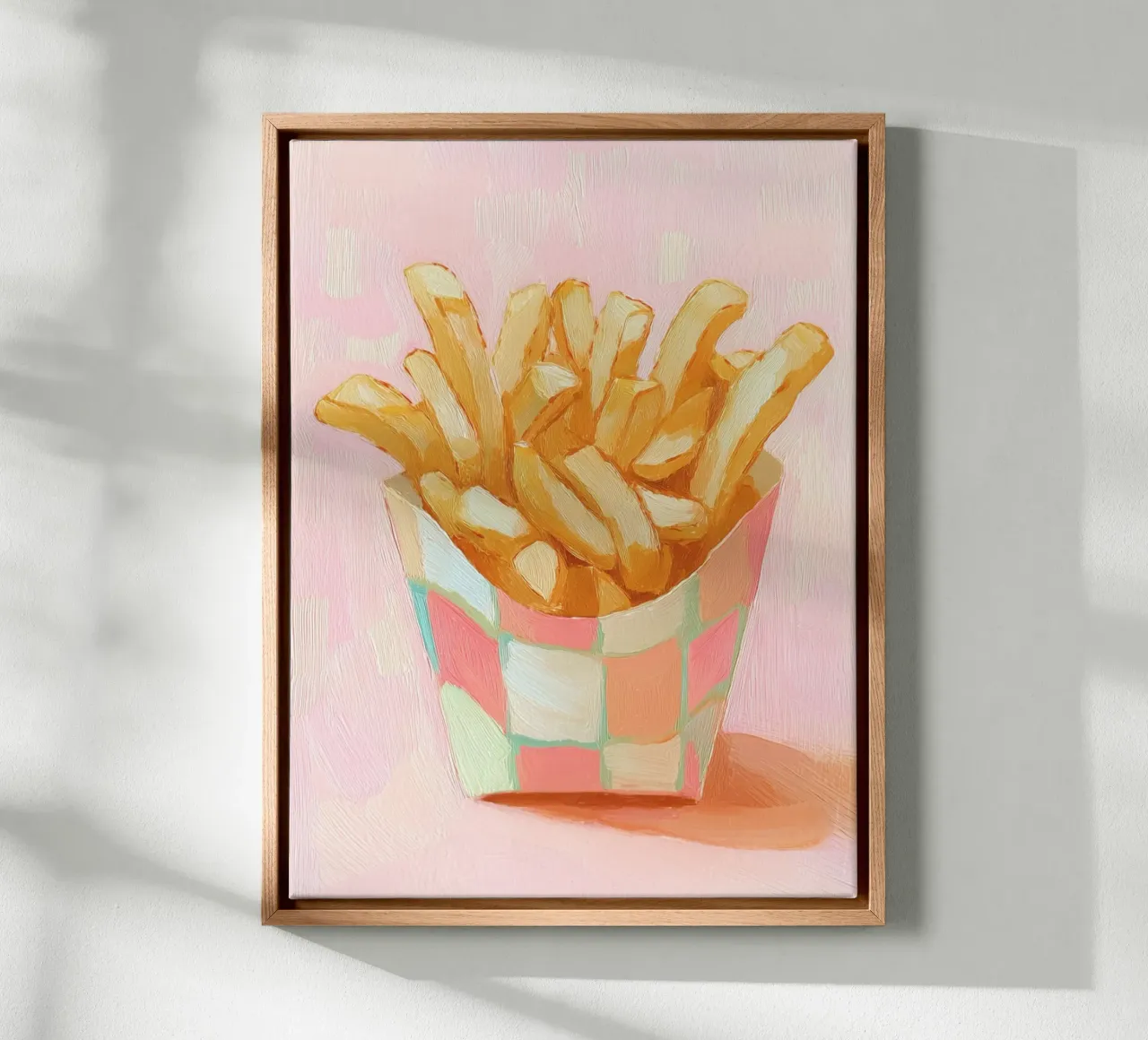 Spuntino a base di patatine fritte tela con Cornice a cassetta da Carinaprint