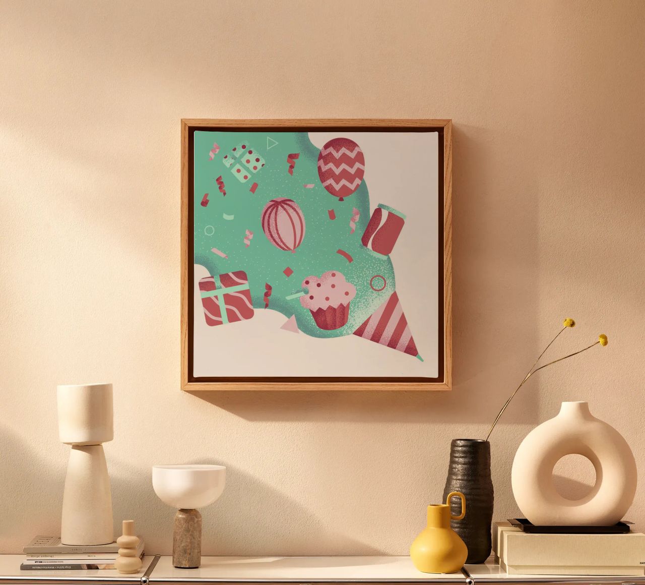 pastellfarbenes Geschenk Leinwand von pastel color shape