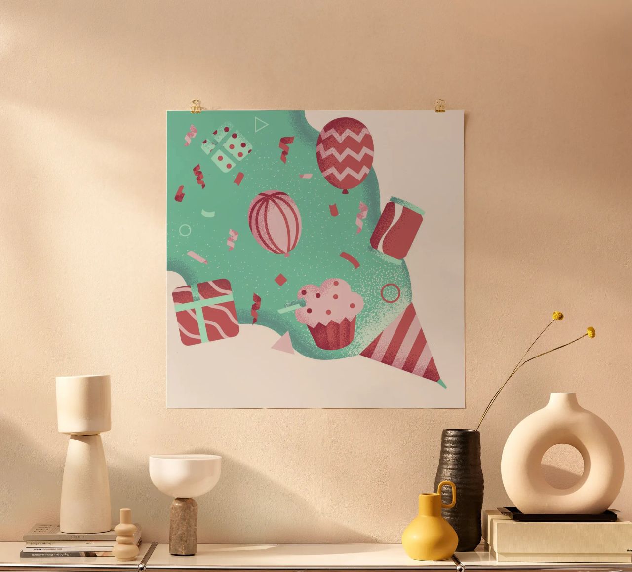 pastel gift poster by pastel color shape