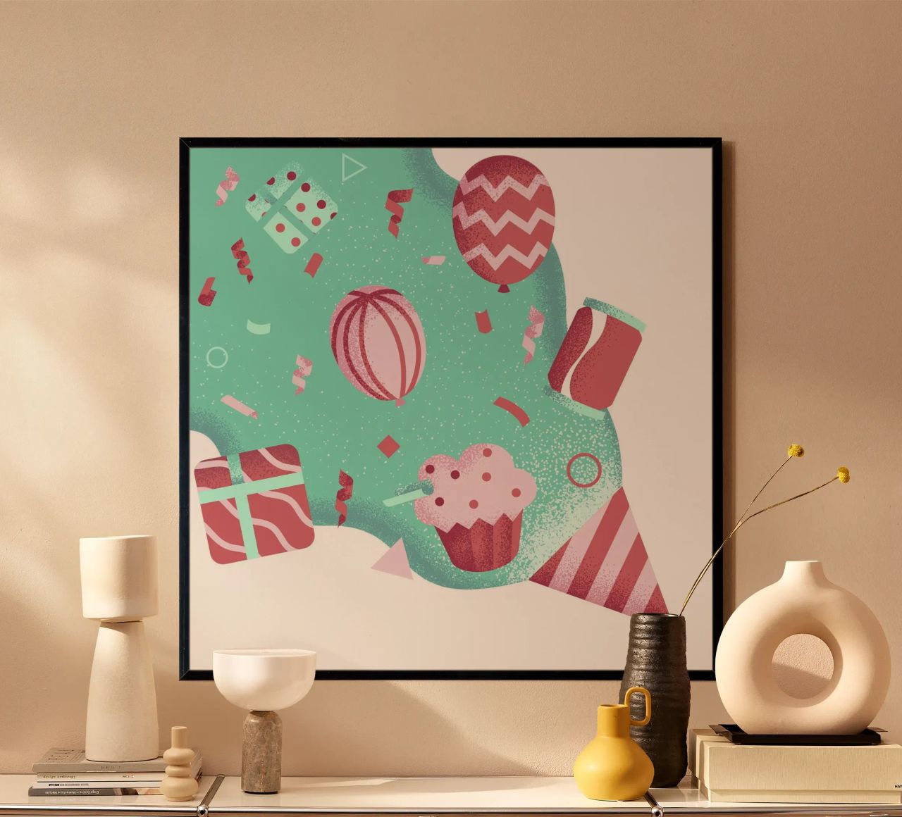 pastel gift poster by pastel color shape