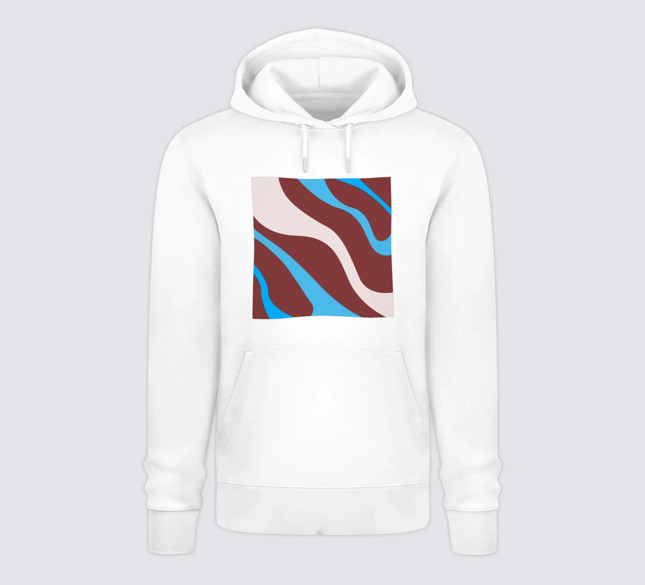 linee ondulate casuali felpa con cappuccio da pastel color shape