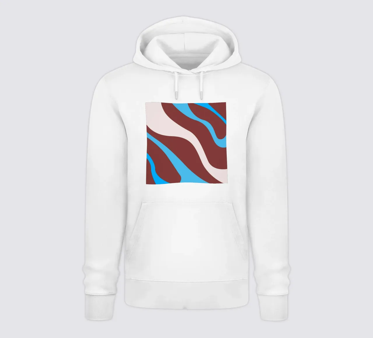 wavy random lines hoodie by pastel color shape