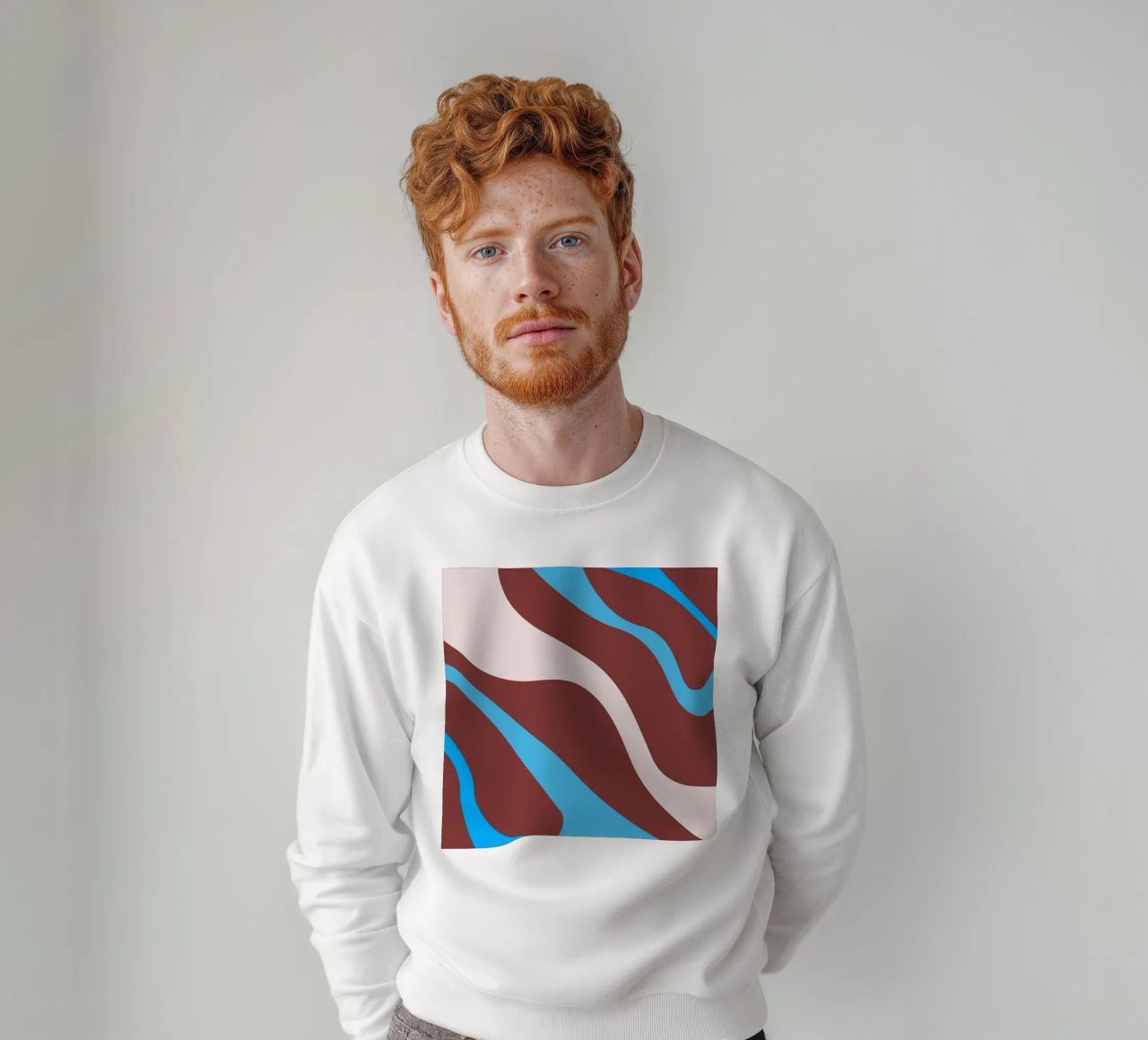 linee ondulate casuali felpa da pastel color shape