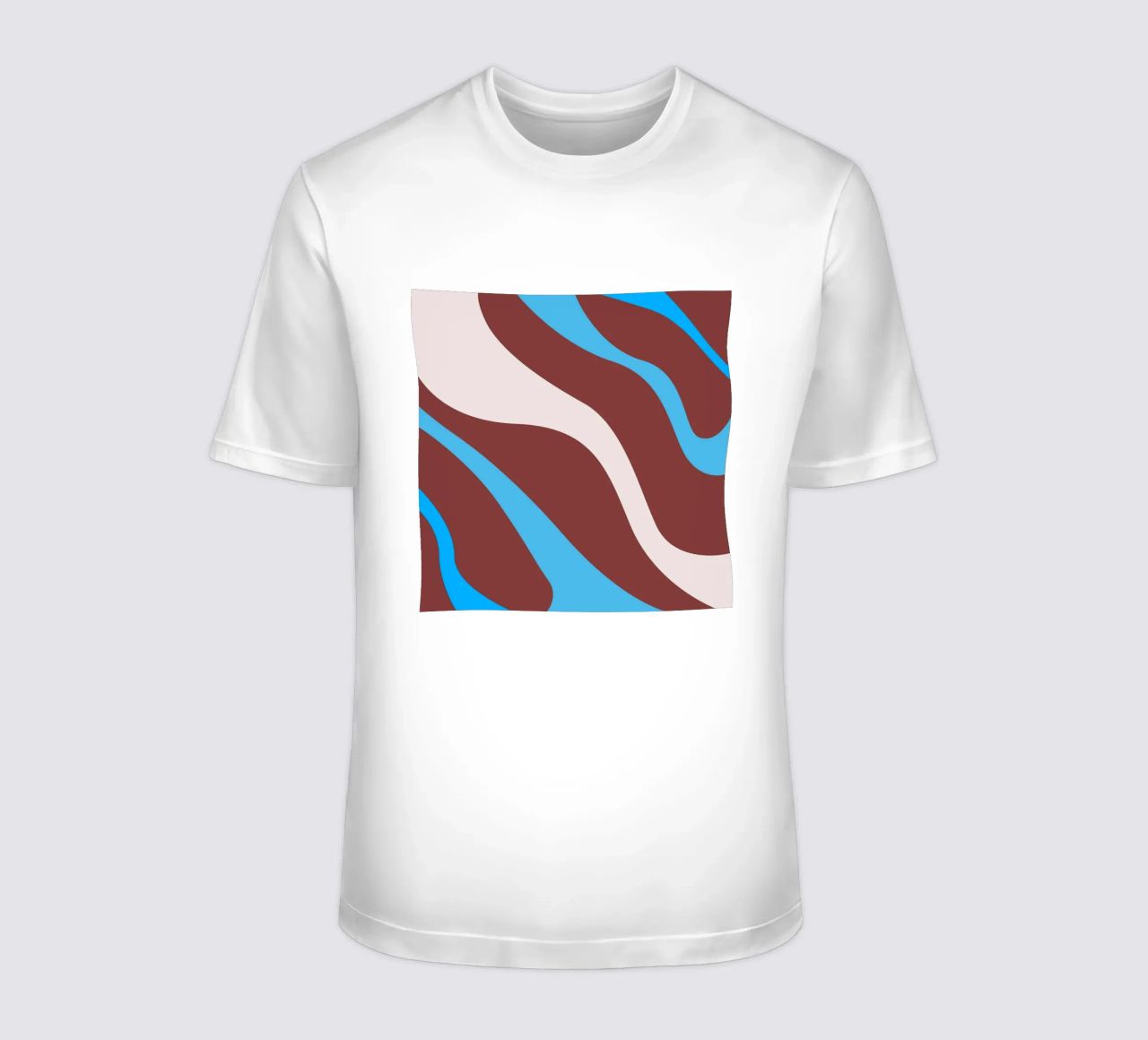 linee ondulate casuali t-shirt da pastel color shape