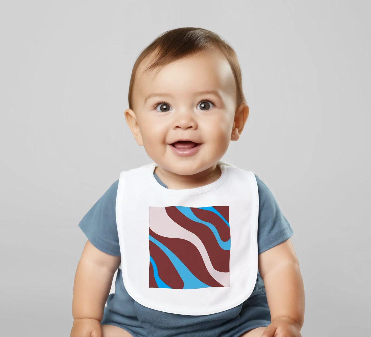 linee ondulate casuali bavaglino da pastel color shape