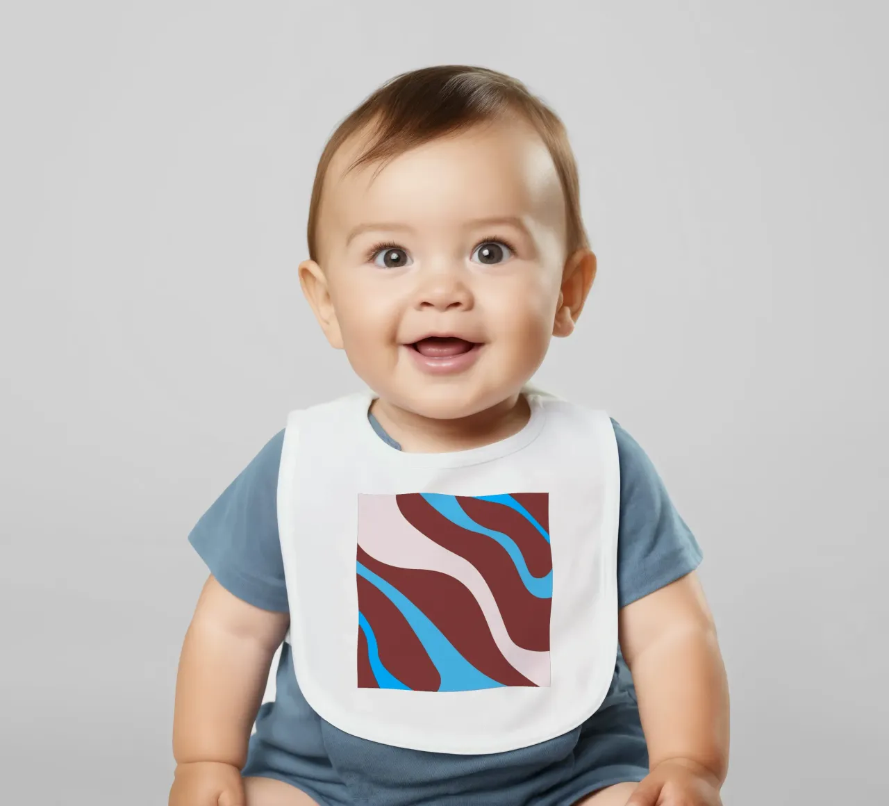 linee ondulate casuali bavaglino da pastel color shape